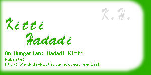 kitti hadadi business card